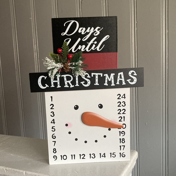 NWT- Wooden Snowman ⛄️ 24 Days To Christmas Countdown Decoration - Picture 16 of 16